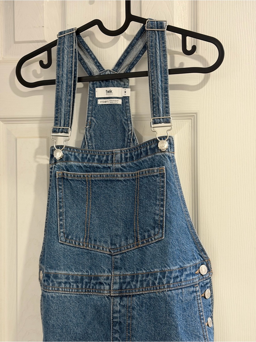 Simons Light Blue Denim Wide-Leg Women's Overalls - Picture 3 of 3